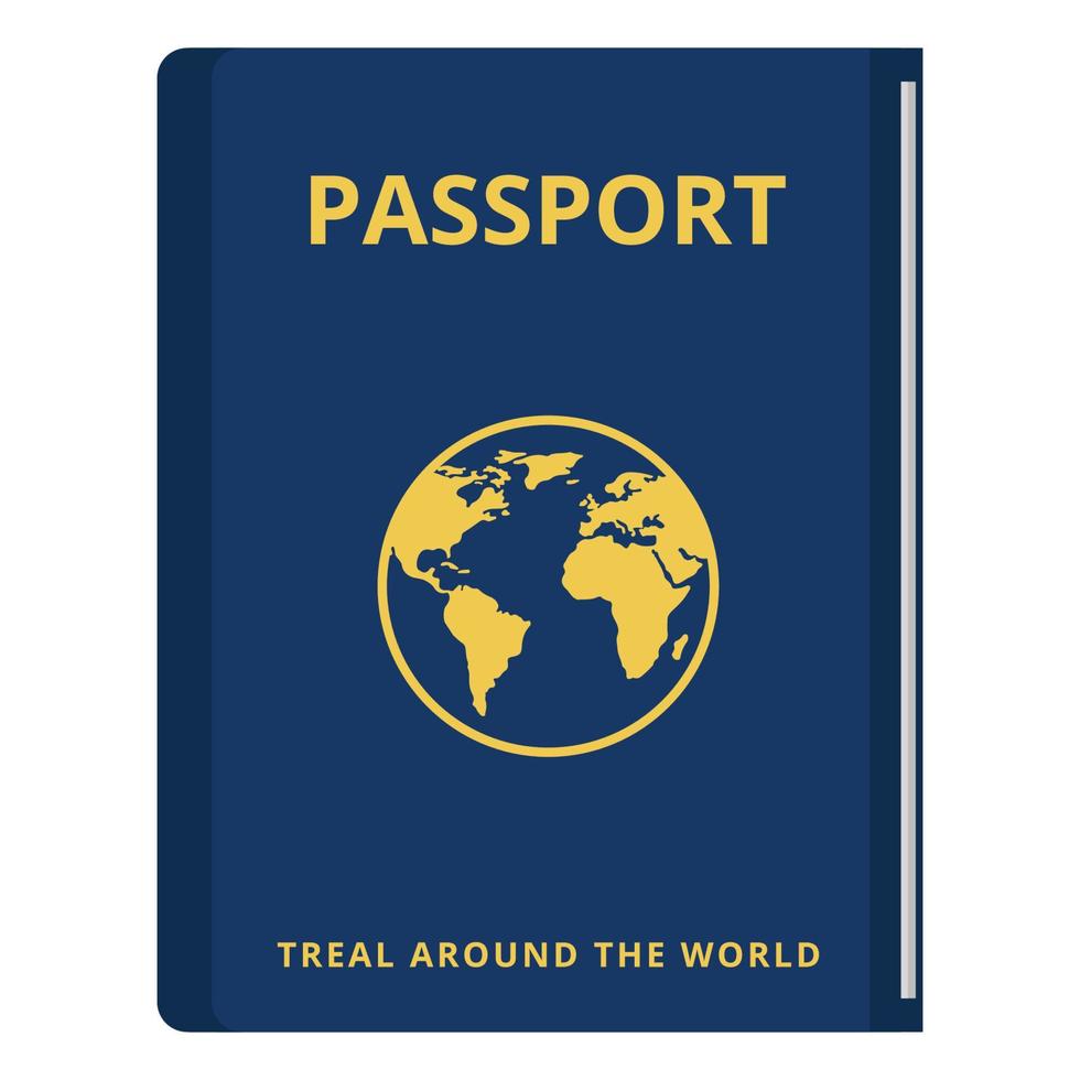 passaporto con copertina blu vettore