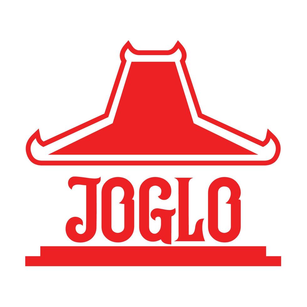 logo della casa giavanese joglo vettore