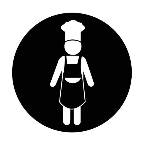 Icona della gente del cuoco unico vettore