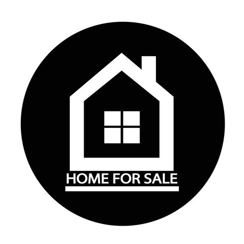 Icona di casa in vendita vettore