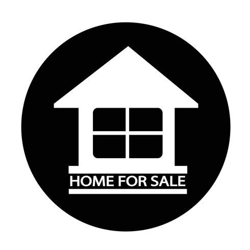 Icona di casa in vendita vettore