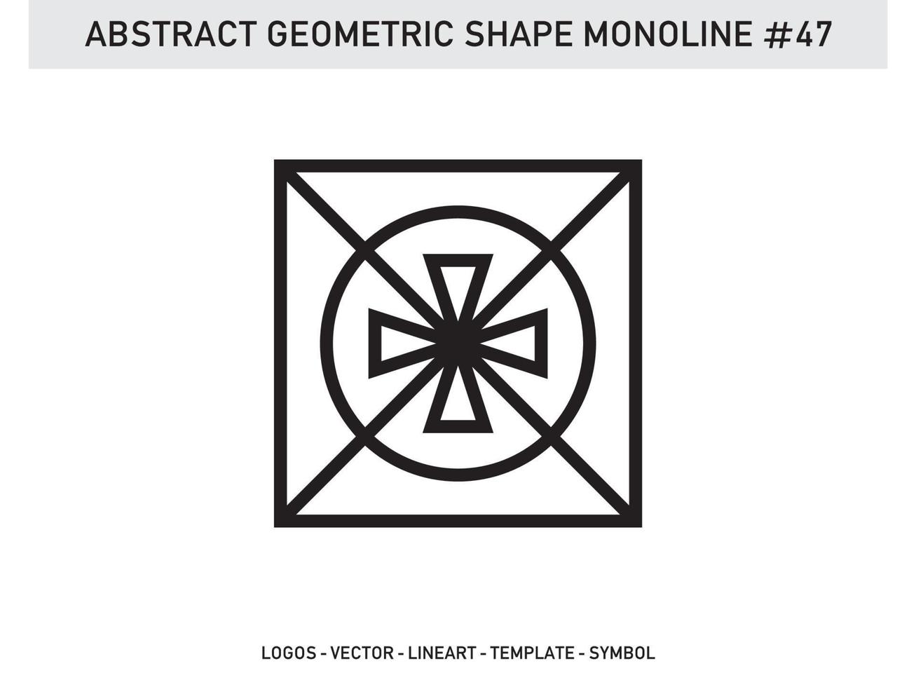 monoline disegno geometrico astratto piastrella lineart contorno libero vettore