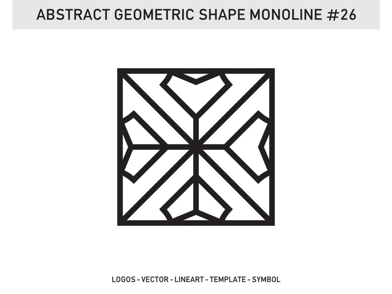 monoline lineart disegno geometrico astratto vettore libero