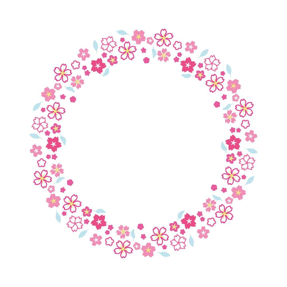cornice di fiori di ciliegio sakura vettore
