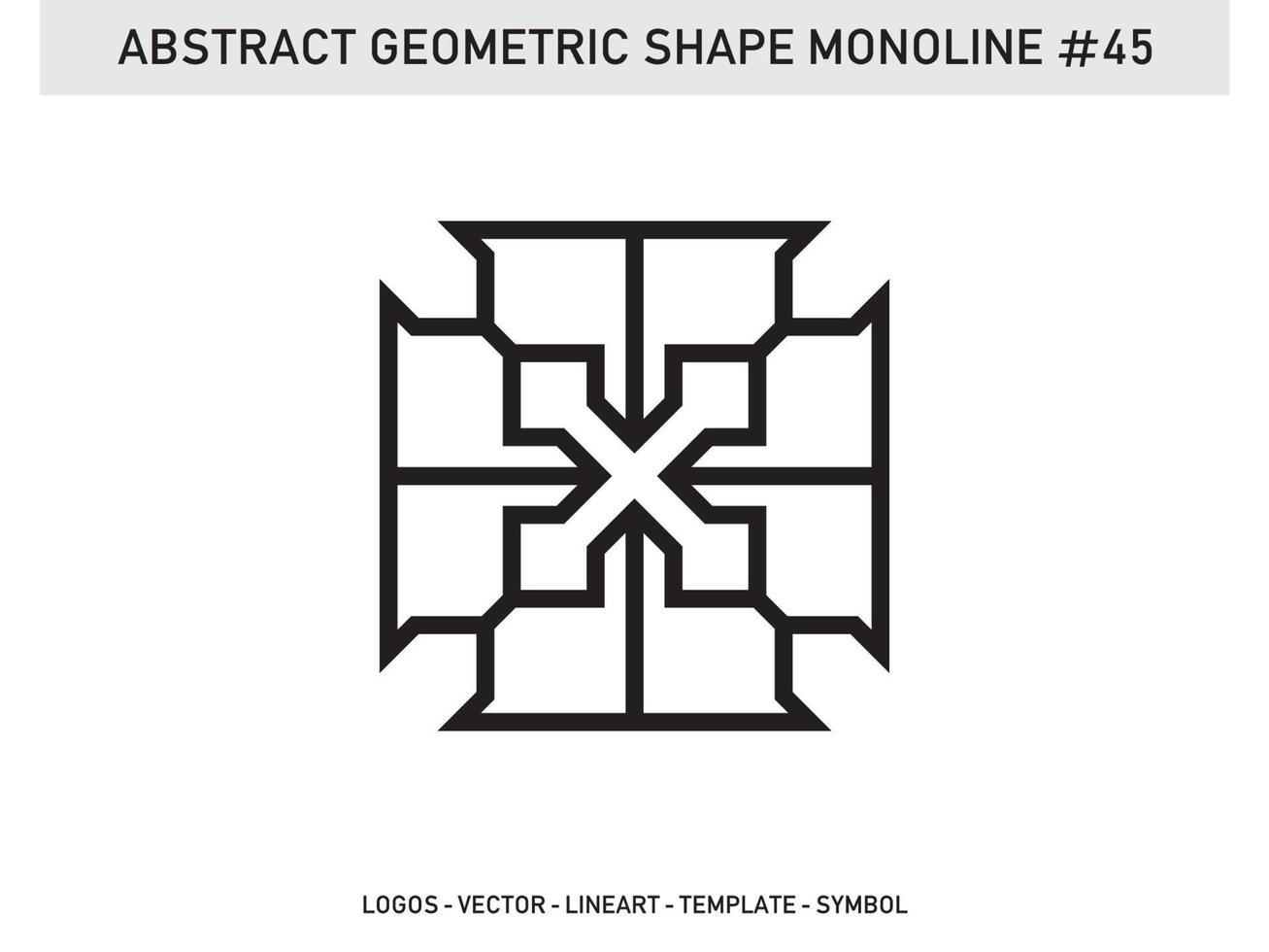 monoline disegno geometrico piastrella lineart contorno vettore