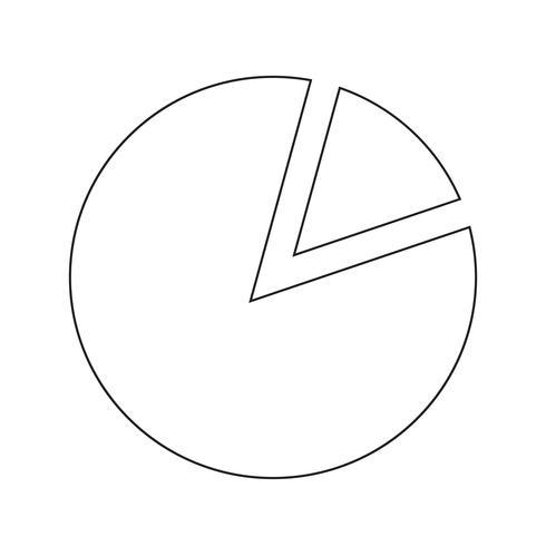 Illustrazione semplice di vettore dell&#39;icona del grafico del diagramma