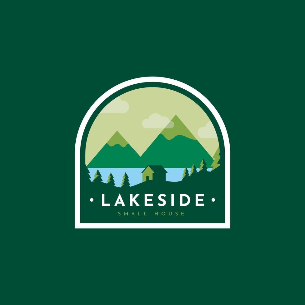 logo della casa sul lago vettore