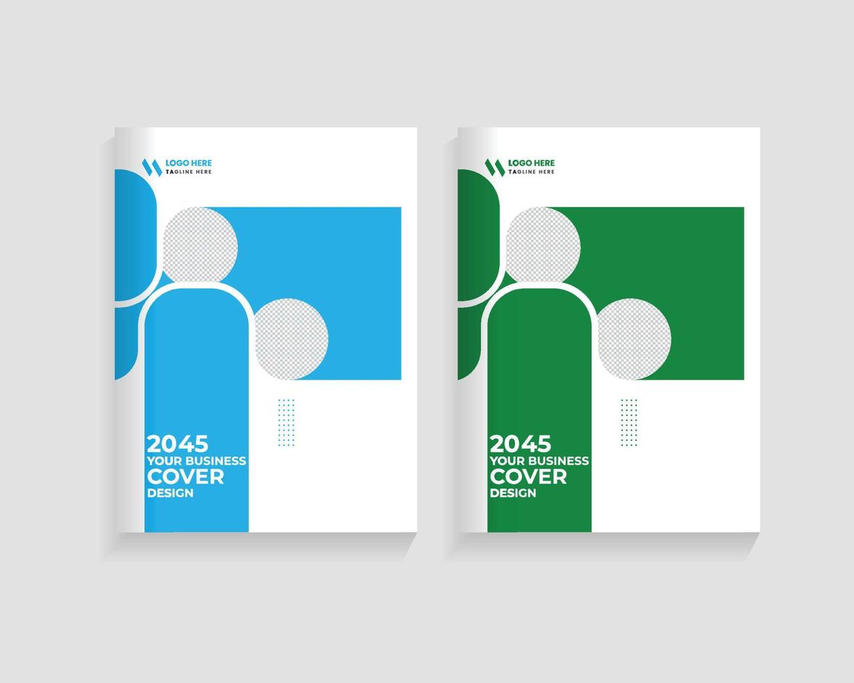 vettore di progettazione geometrica della copertina del libro, design della copertina a forma di cerchio con gradiente grafico, copertina del layout grafico moderno e modello di copertina dell'opuscolo del poster di volantini aziendali di report