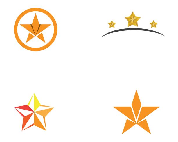 Progettazione dell&#39;illustrazione dell&#39;icona di vettore del modello di logo della stella