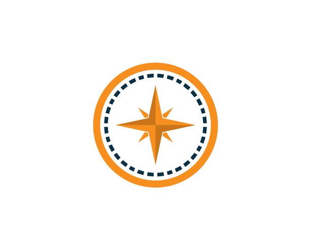 Immagine vettoriale di bussola logo e simbolo modello icona