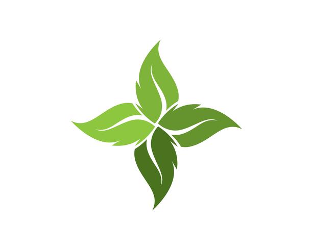 icona di vettore di foglia verde ecologia natura elemento
