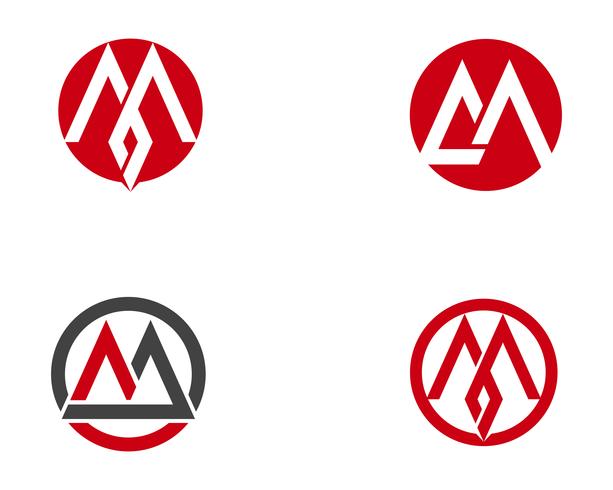 Icona della lettera M Logo vettoriale modello di business,