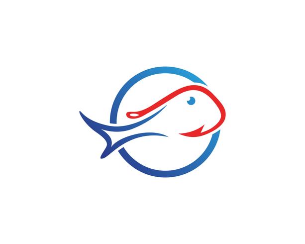 simbolo di gancio di pesce e logo icona vettoriale