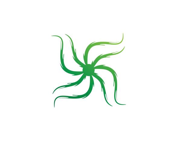 foglia verde natura logo e simbolo modello vettoriale ..