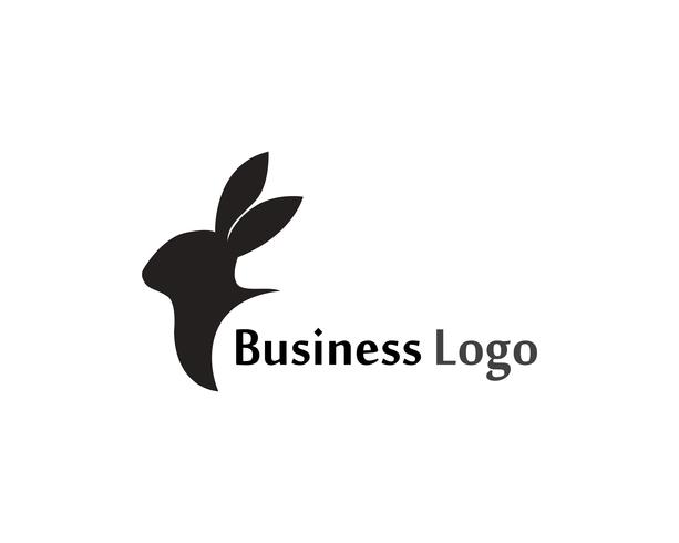 Modello di disegno di icona di vettore del modello di logo del coniglio app