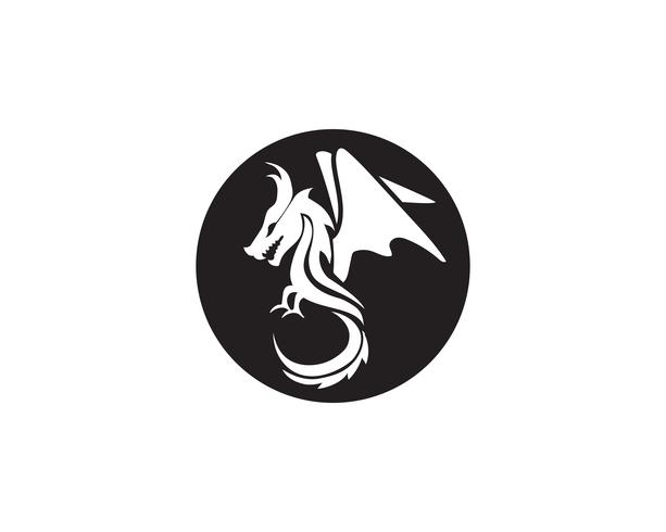 Drago logo icona vettoriale