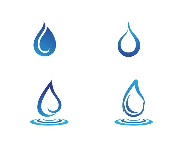 Progettazione dell&#39;illustrazione di vettore del modello di logo della goccia di acqua