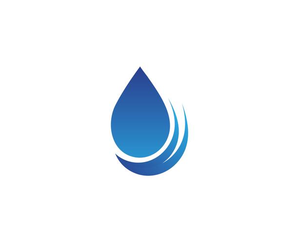 Goccia d&#39;acqua Logo Template vettoriale