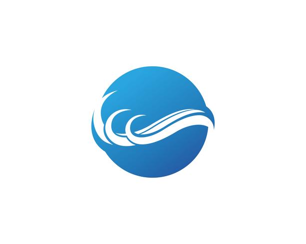 Acqua Wave simbolo e icona Logo Template vettoriale