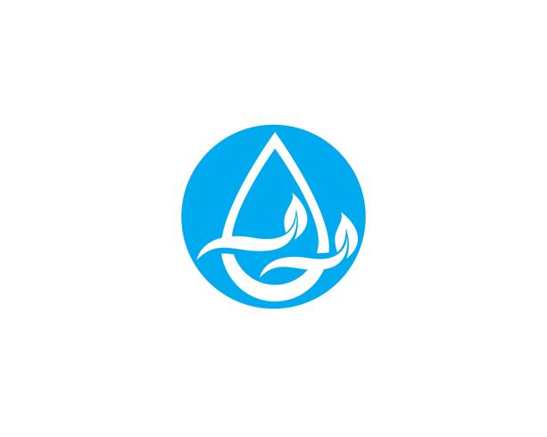 Goccia d&#39;acqua Logo Template vettoriale