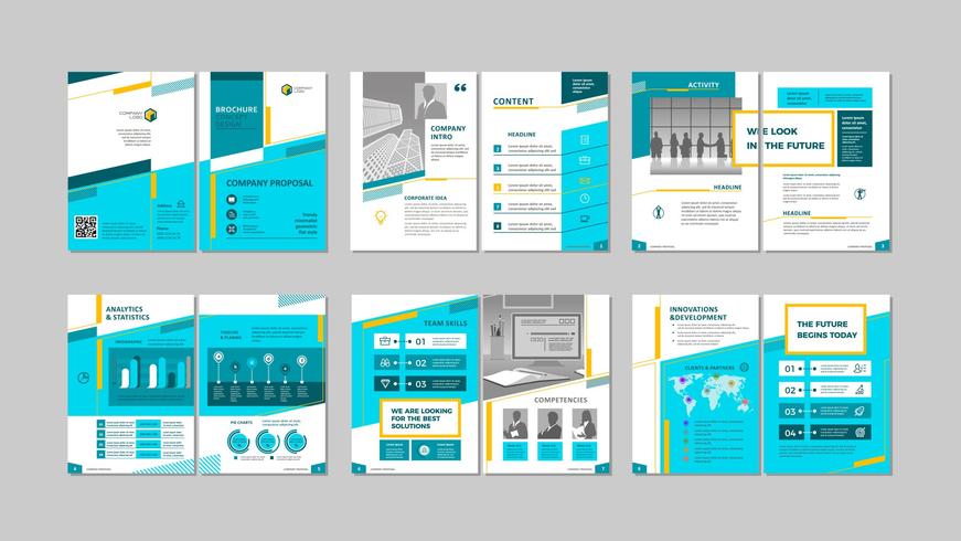 Brochure design creativo. vettore