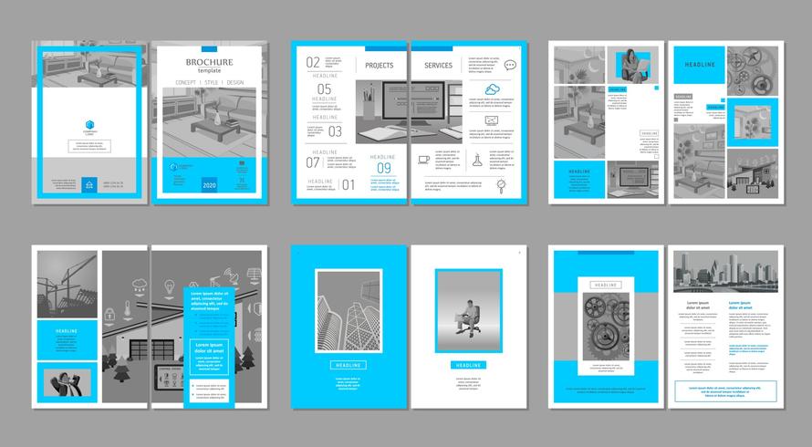 Brochure design creativo. vettore