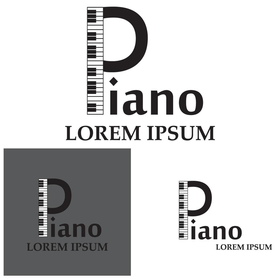 modello di illustrazione vettoriale icona pianoforte