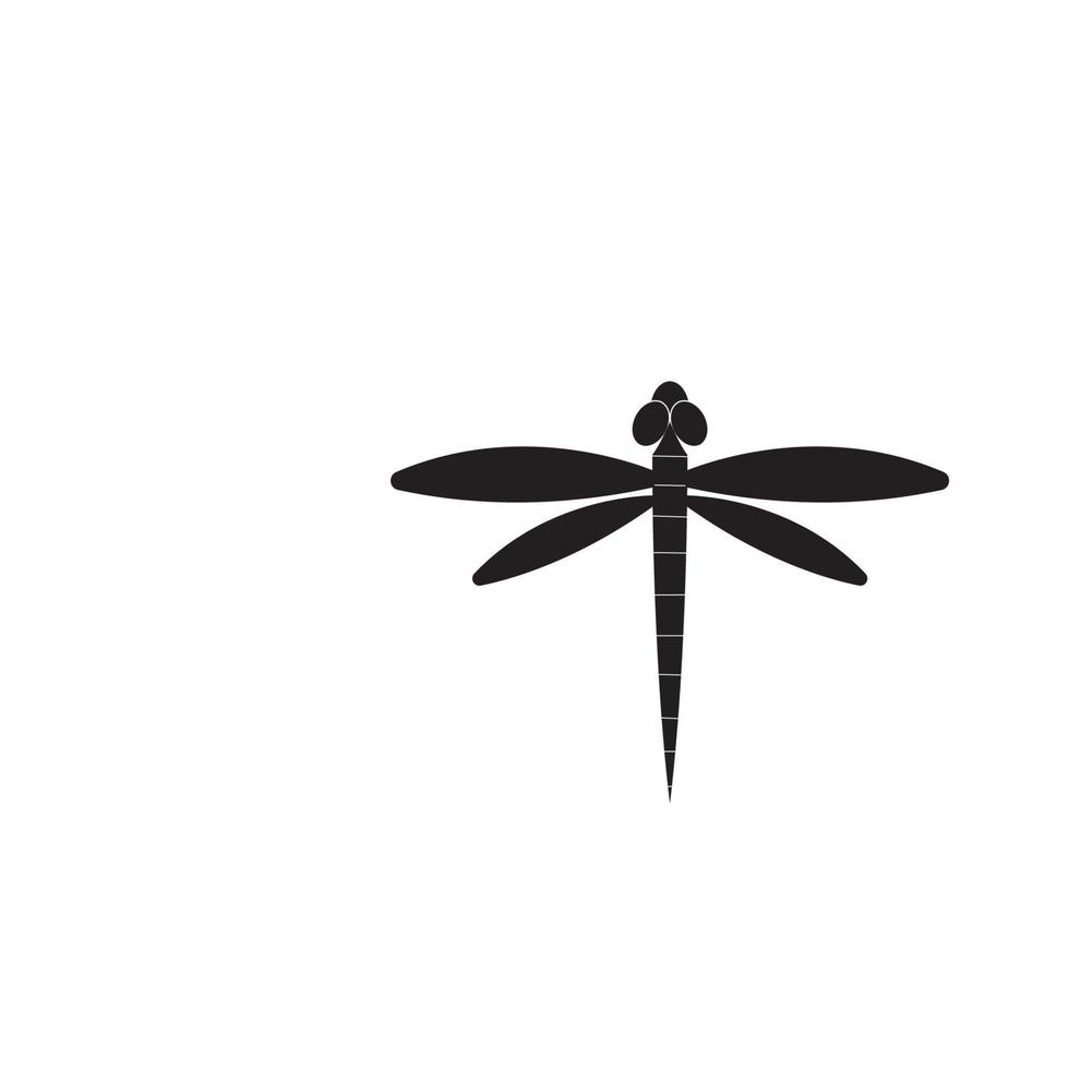 vettore del modello di disegno dell'icona dell'illustrazione della libellula