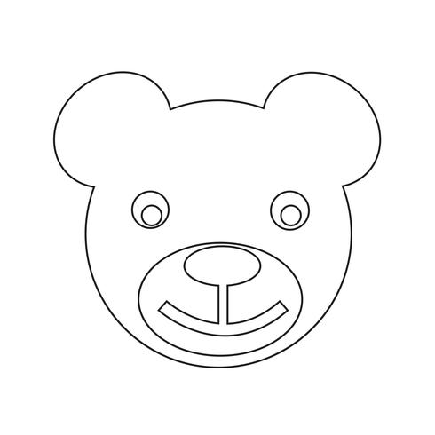 orso icona illustrazione vettoriale