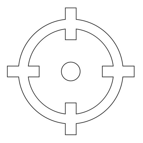 Illustrazione vettoriale di destinazione icona