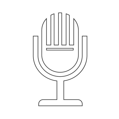 Illustrazione di vettore icona microfono