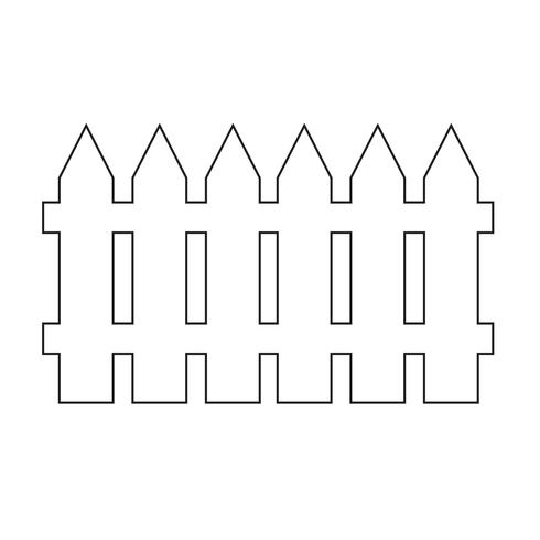 Illustrazione vettoriale di recinzione icona
