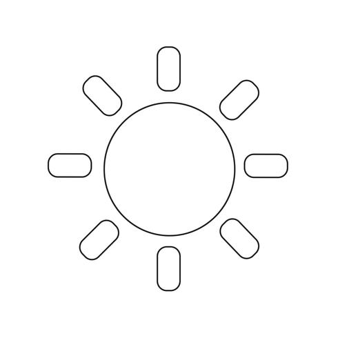 Illustrazione vettoriale di sole icona