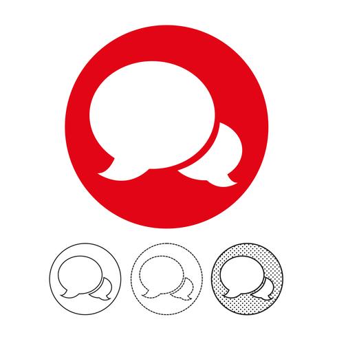 icona di vettore di discorso bolla chat