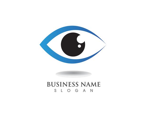 Logo e simbolo per la cura dell&#39;occhio vettore