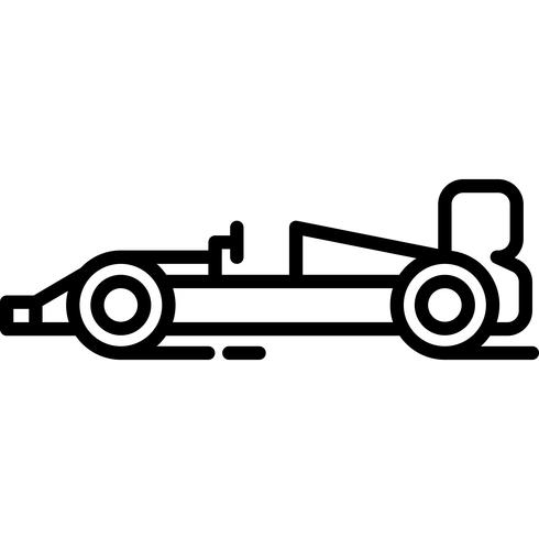 Vettore dell&#39;icona dell&#39;automobile da corsa di Formula1