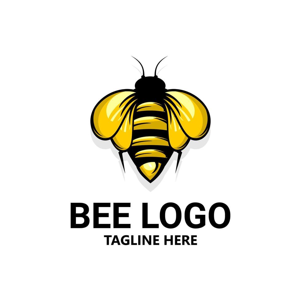 illustrazione vettoriale del logo delle api su sfondo bianco