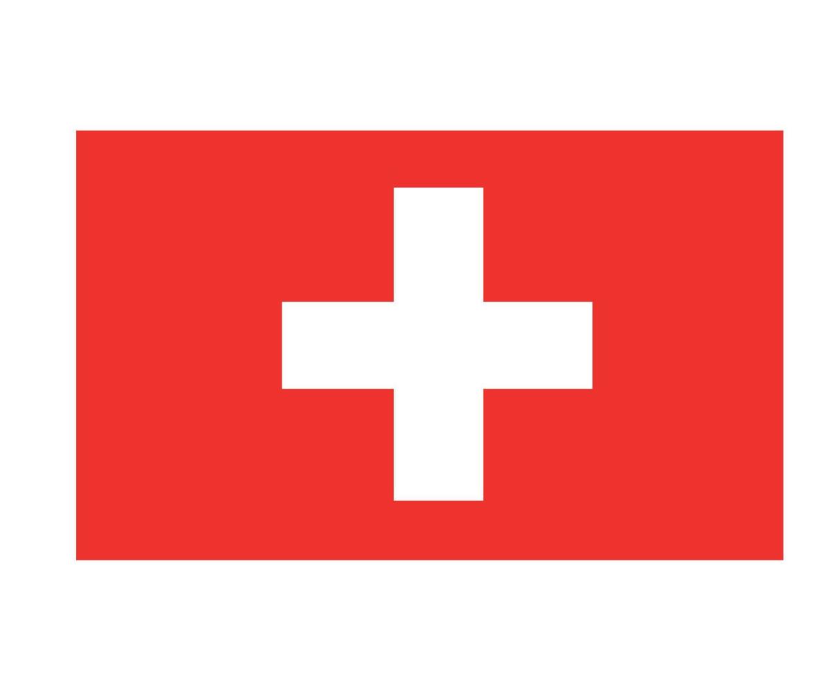 svizzera bandiera nazionale europa emblema simbolo icona illustrazione vettoriale elemento di disegno astratto