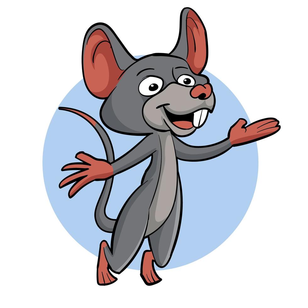 carino topo animale cartone animato illustrazione isolato vettore
