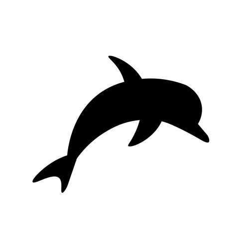 vettore icona delfino