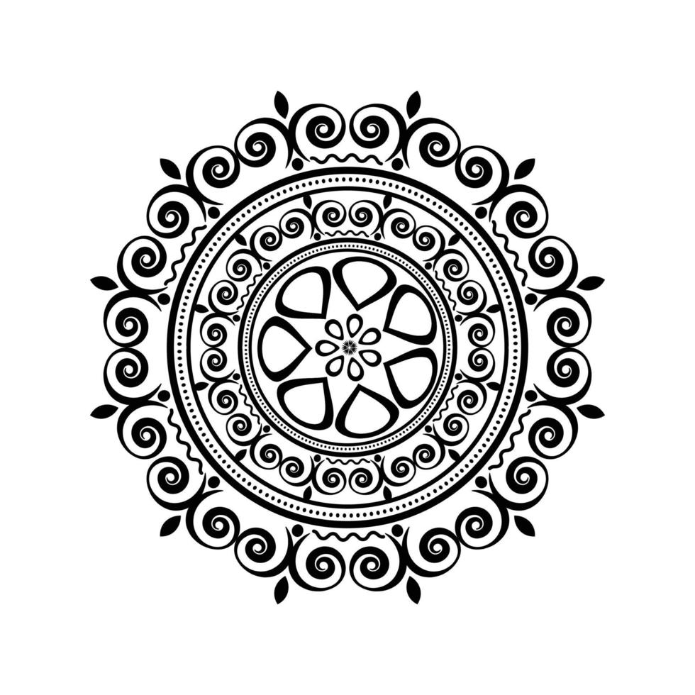 mandala. elementi decorativi d'epoca. illustrazione vettoriale, indiano, islamismo, marocchino, motivo orientale, pakistan, spagna, turco vettore