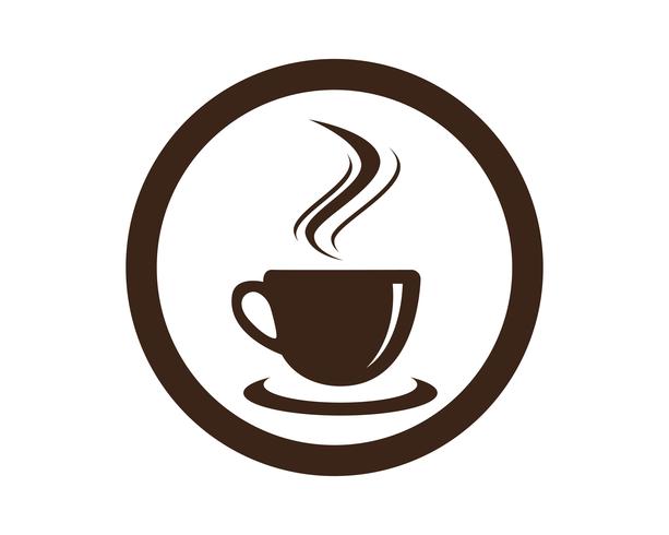 Progettazione dell&#39;icona di vettore del modello di logo della tazza di caffè