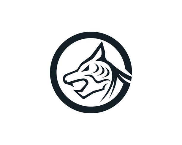 Mascotte di logo della testa della tigre su fondo bianco vettore