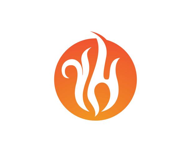 Modello di logo icona di vettore di fuoco