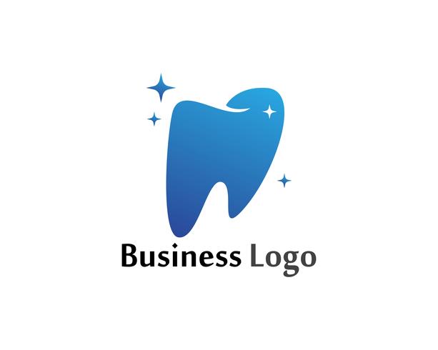 Modello di vettore di logo e simboli di cure odontoiatriche