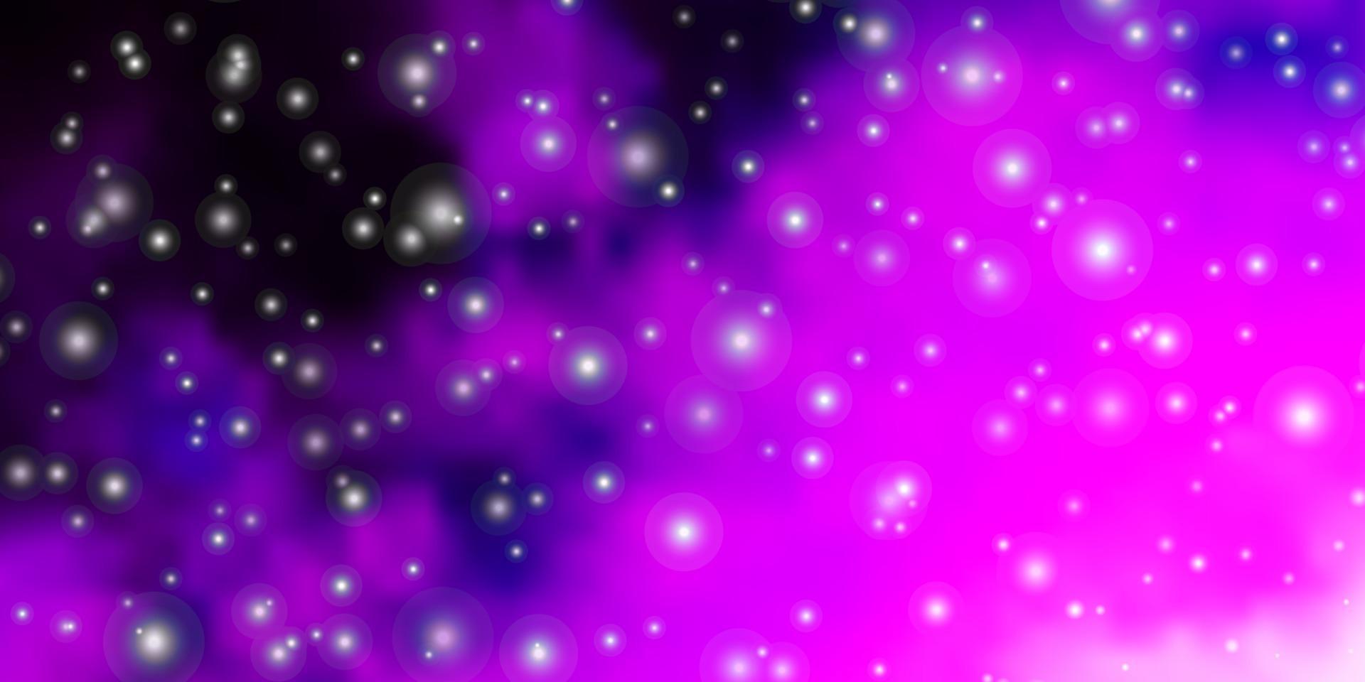 modello vettoriale rosa chiaro con stelle astratte.