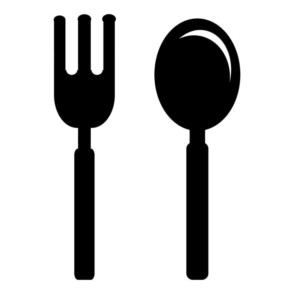 forchetta e cucchiaio icona design piatto ispirazione vettoriale. formato eps vettore