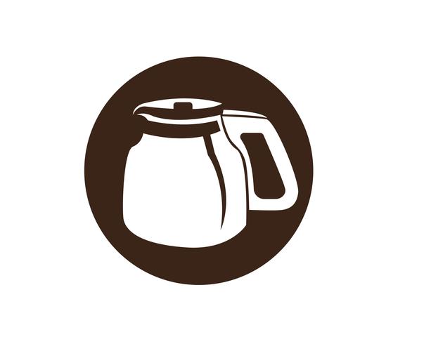 Progettazione dell&#39;icona di vettore del modello di logo della tazza di caffè