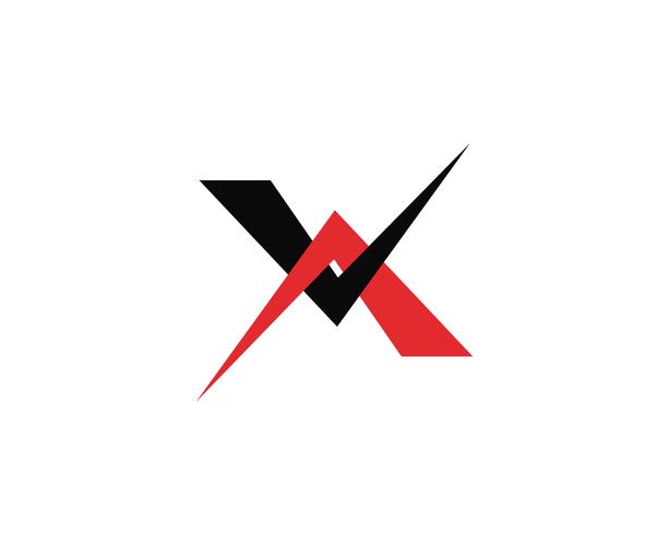 Icona di vettore di X lettera Logo Template