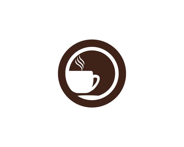 Icona di vettore del modello di logo di caffè